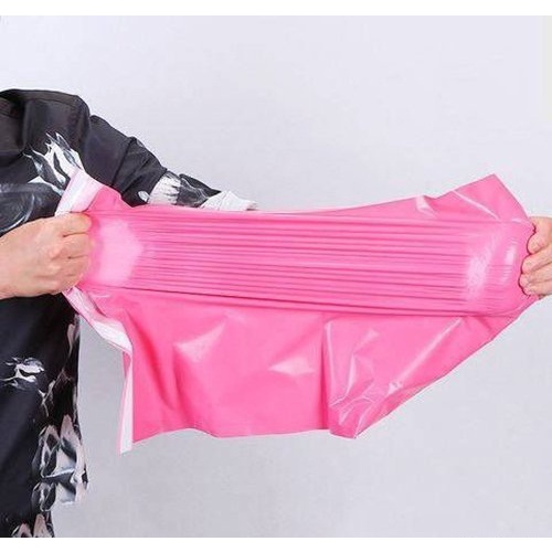 Bộ 100 Túi Nylon Đen 38x52cm Đóng Hàng Niêm Phong Có Keo Dán Miệng