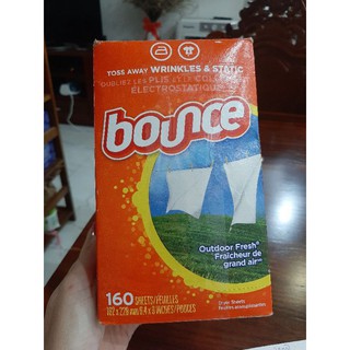 Giấy thơm Bounce của Mỹ . Hộp 160 tờ 250k. Set 2 hộp 320 tờ 480k