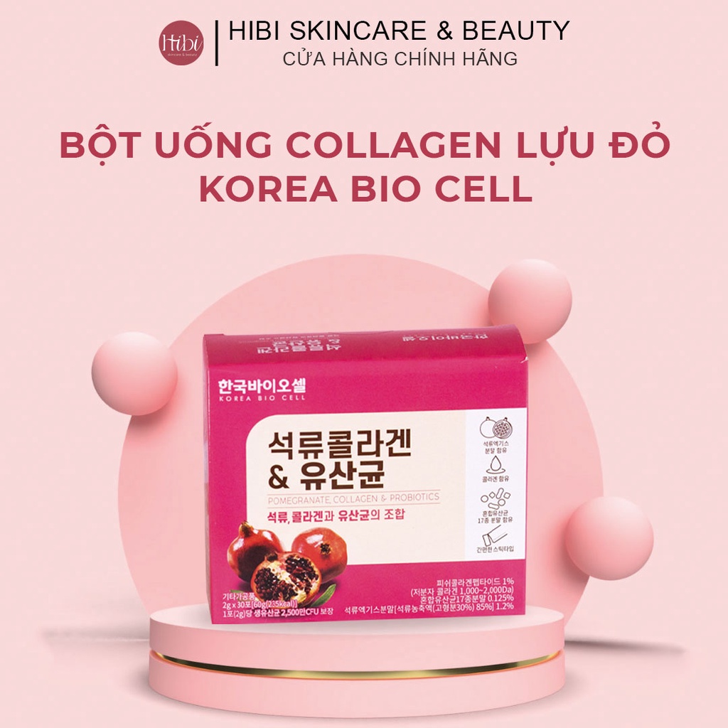 (CHÍNH HÃNG) Bột Collagen Uống Lựu Đỏ Bio Cell Hàn Quốc