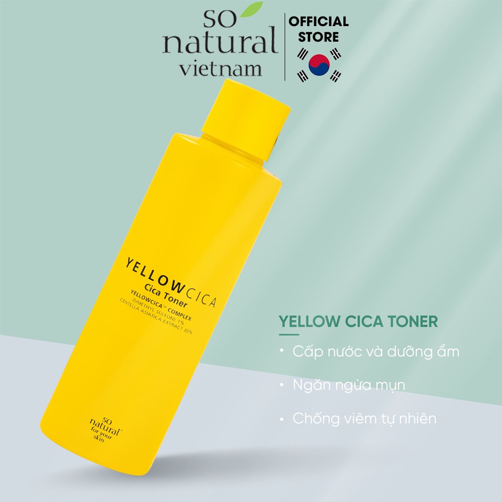 Toner Làm Dịu Mụn Dành Cho Da Mặt Yellow Cica 260Ml So Natural