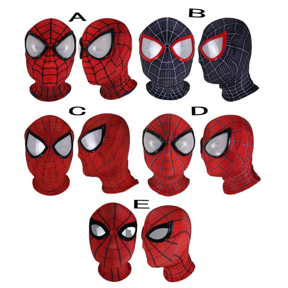 Mặt nạ hóa trang VẢI TRÙM ĐẦU SpiderMan Người Nhện ĐỎ và găng tay Nhện đồ chơi hóa trang Avengers Cosplay Halloween sinh