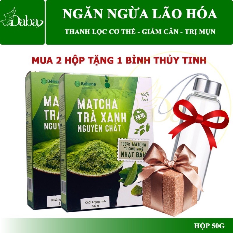 Bột Matcha trà xanh, thanh lọc cơ thể, hỗ trợ kháng mỡ thừa, làm đẹp da (Hộp 50gram)