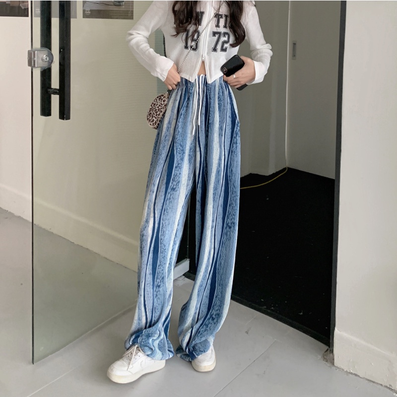 Quần ống rộng Lưng Cao Phong Cách Hàn Quốc Thời Trang Cho Nữ 2 Màu