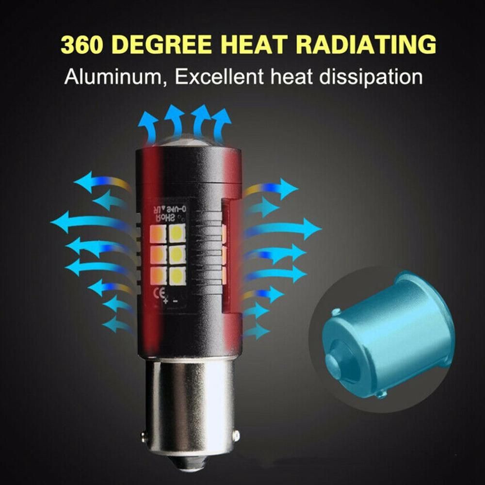 Bóng đèn led phanh/ xi nhan cho xe hơi T20 7440 7443 1157 Bay15D 3030 21smd 1156 Bau15S Ba15S 12v 24v 3157