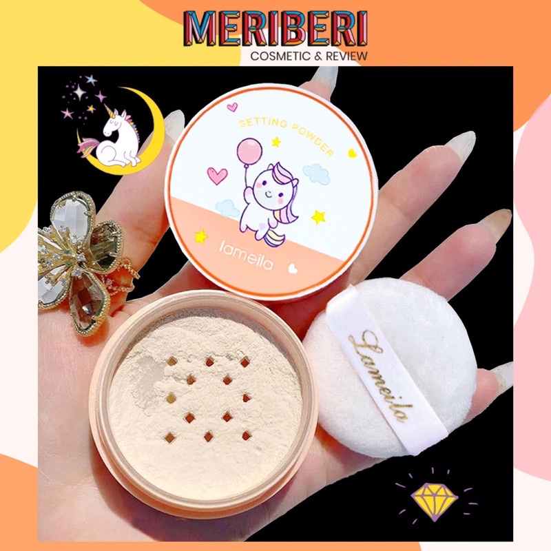 Phấn phủ kì lân Lameila nâng tông, không màu 5g vỏ kì lân cute, phấn mịn kiềm dầu