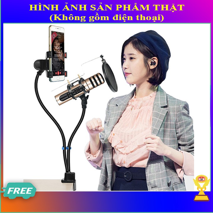 Mic Thu Âm livestream C7 Trên Điện Thoại, Laptop, Ipad - Micro Karaoke cao cấp