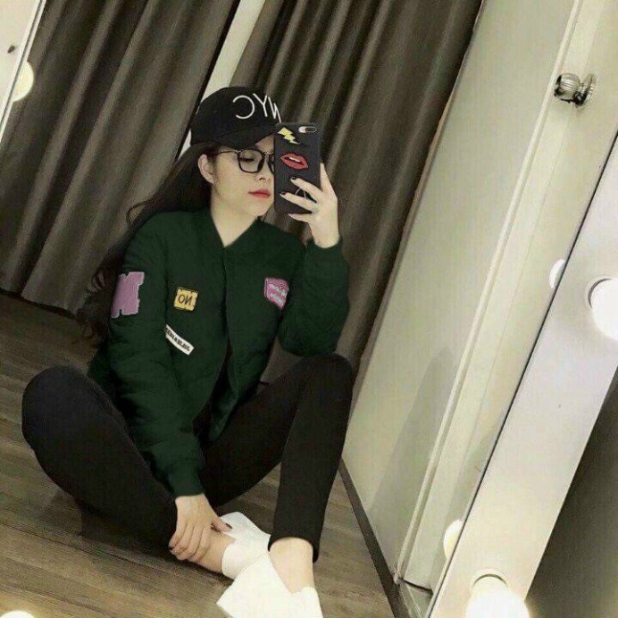 [Ảnh thật] Áo khoác nữ viền phao style cute phối logo may [8 màu] - (Blackwolf) | BigBuy360 - bigbuy360.vn