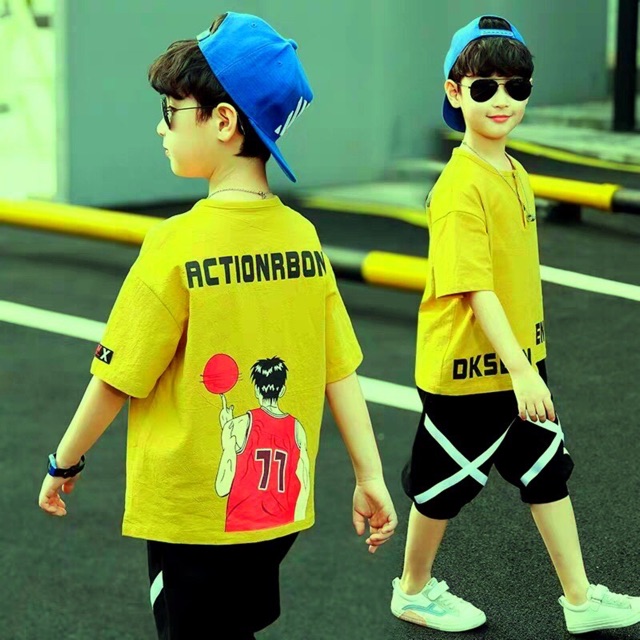 BỘ THUN BÉ TRAI NĂNG ĐỘNG CHO BÉ 10-40KG -QUẦN ÁO TRẺ EM-BBT18