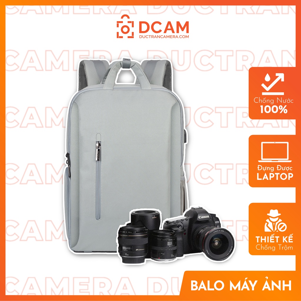 Balo đựng máy ảnh và Laptop cao cấp Caden L6 - Thao tác nhanh - Chống nước 100% - CDL6