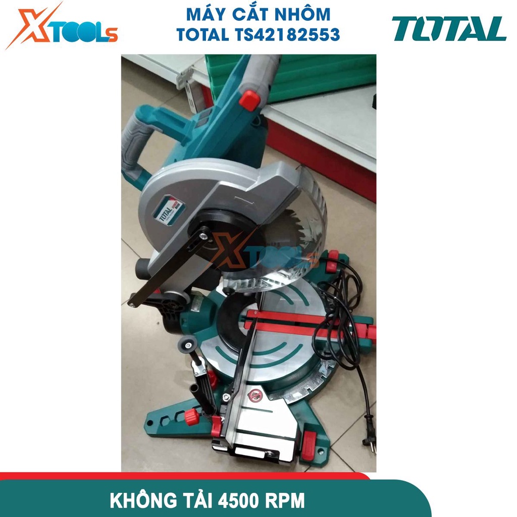 Máy cắt nhôm TOTAL TS42182553 công suất 1800W, tốc độ không tải: 4500rpm, kích thước lưỡi: 254mmx30mm-CHÍNH HÃNG-XTOOLS