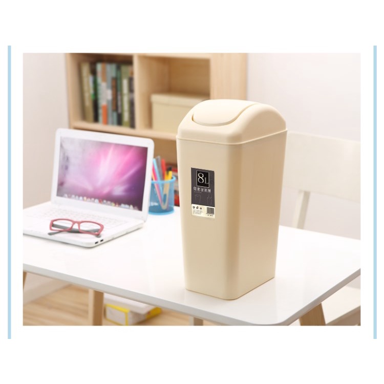Thùng rác nhựa nắp lật 12L - Thùng đựng rác nắp lật - GOMY R10