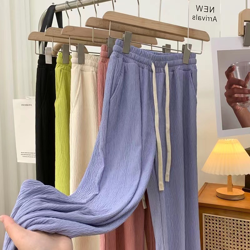 Quần Dài Nữ Ống Rộng Lưng Cao Thời Trang Hàn Quốc Xinh Xắn