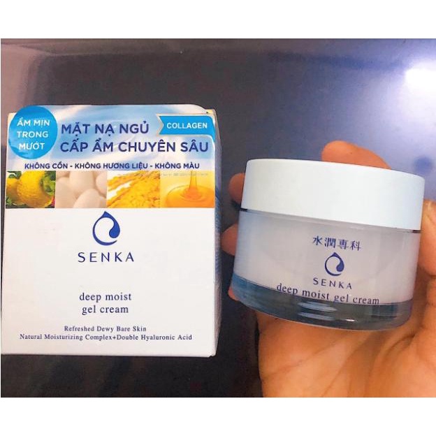 MẶT NẠ NGỦ CẤP ẨM CHUYÊN SÂU SENKA DEEP MOIST GEL CREAM 50G