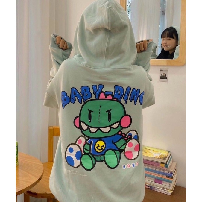 Áo Hoodie Nỉ Ngáo Ộp BABY DING Siêu Cute, Áo Nỉ Có Mũ Form Rộng Tay Bồng | BigBuy360 - bigbuy360.vn