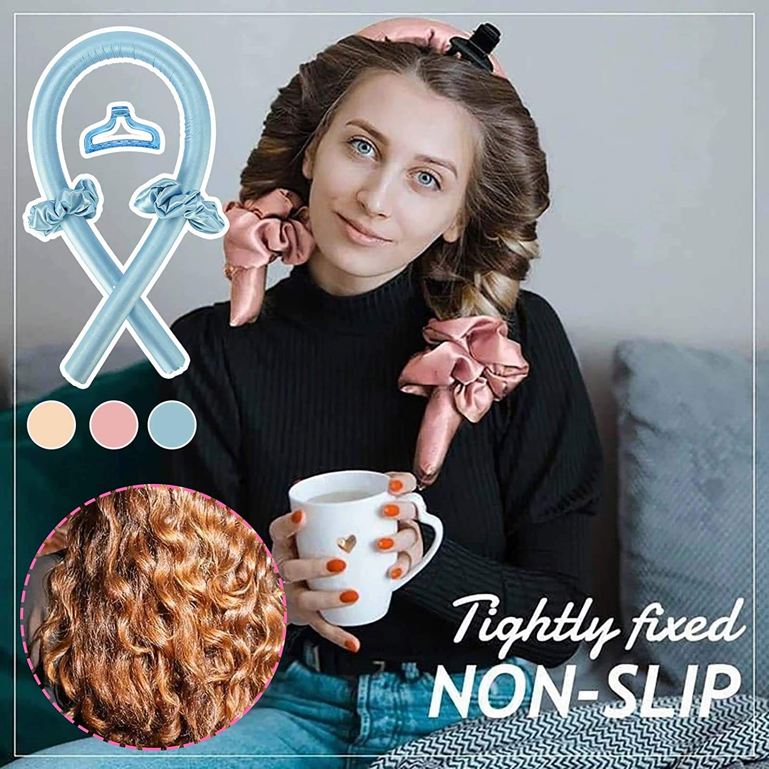 Dụng Cụ Uốn Tóc Không Cần Nhiệt Nhiều Màu Sắc