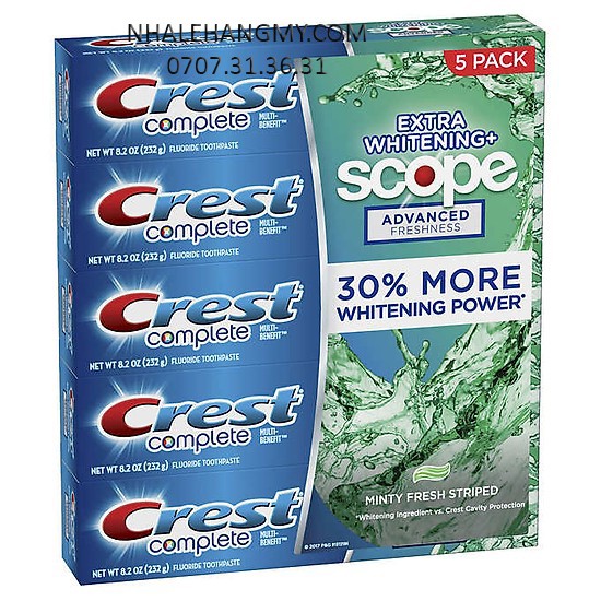 kem đánh răng crest scope