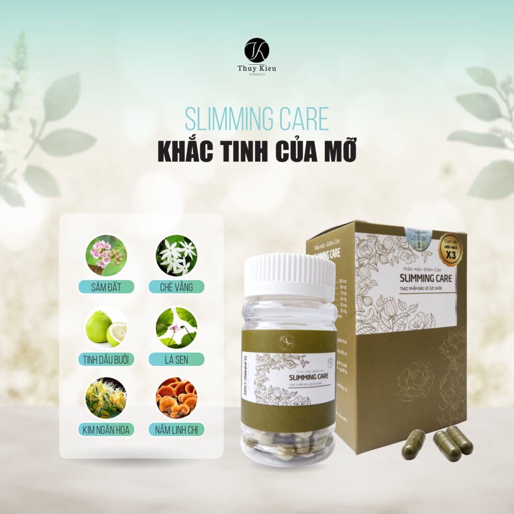 Viên Uống Giảm Cân Slimming Care X3 Viên Uống Thảo Mộc Hỗ Trợ Giảm Béo Tặng Detox Rau Xanh