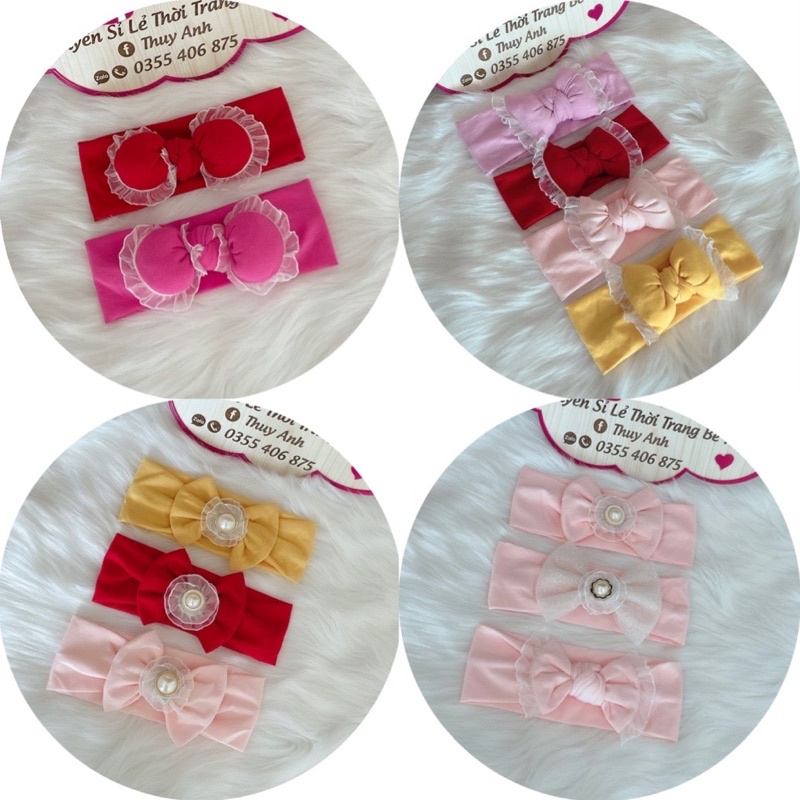 TURBAN CHO BÉ GÁI RẺ ĐẸP SÀNH ĐIỆU - CHẤT COTTON MỀM MỊN DÀNH CHO BÉ GÁI 0-24M