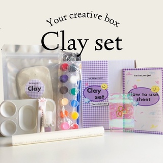 Set đất nặn tự khô đầy đủ dụng cụ | Clay set | Hoi hoi project