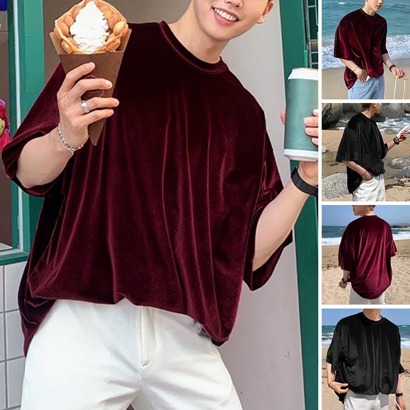 Áo thun ngắn tay dáng rộng thời trang cho nam