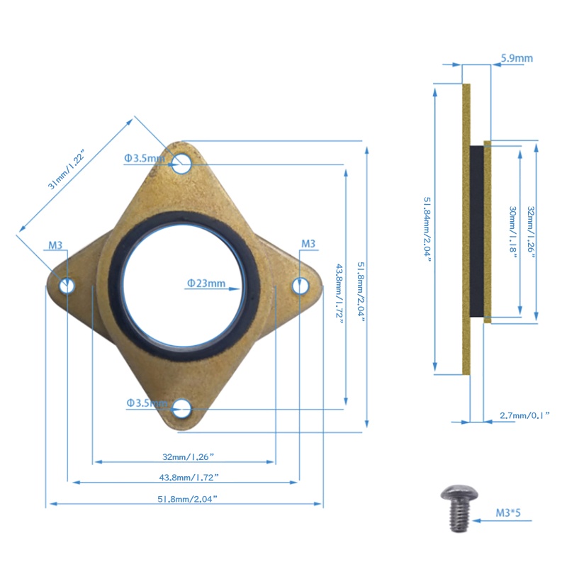 Động Cơ Bước Giảm Xóc Bằng Thép Và Cao Su Cho NEMA 17 42