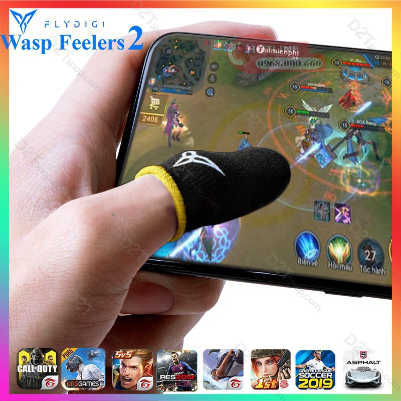 Bao Tay Flydigi Wasp Feelers 3 | Găng tay chơi game PUBG, Liên quân, chống mồ hôi, cực nhạy (Cam Kết Chất Lượng)