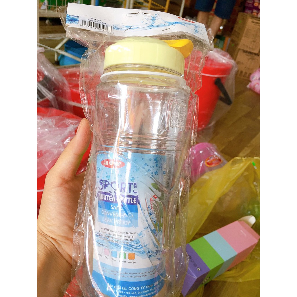 Bình nước cá nhân 500ml - 750ml - 1000ml Nhựa Song Long an toàn