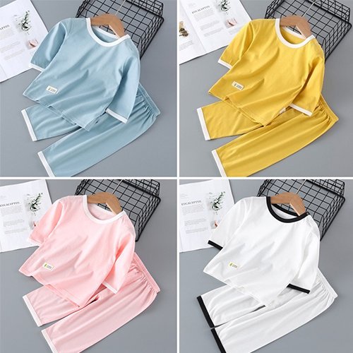 Bộ quần áo dài tay thu đông cho bé chất cotton size đại 11 - 55kg GOODLUCK