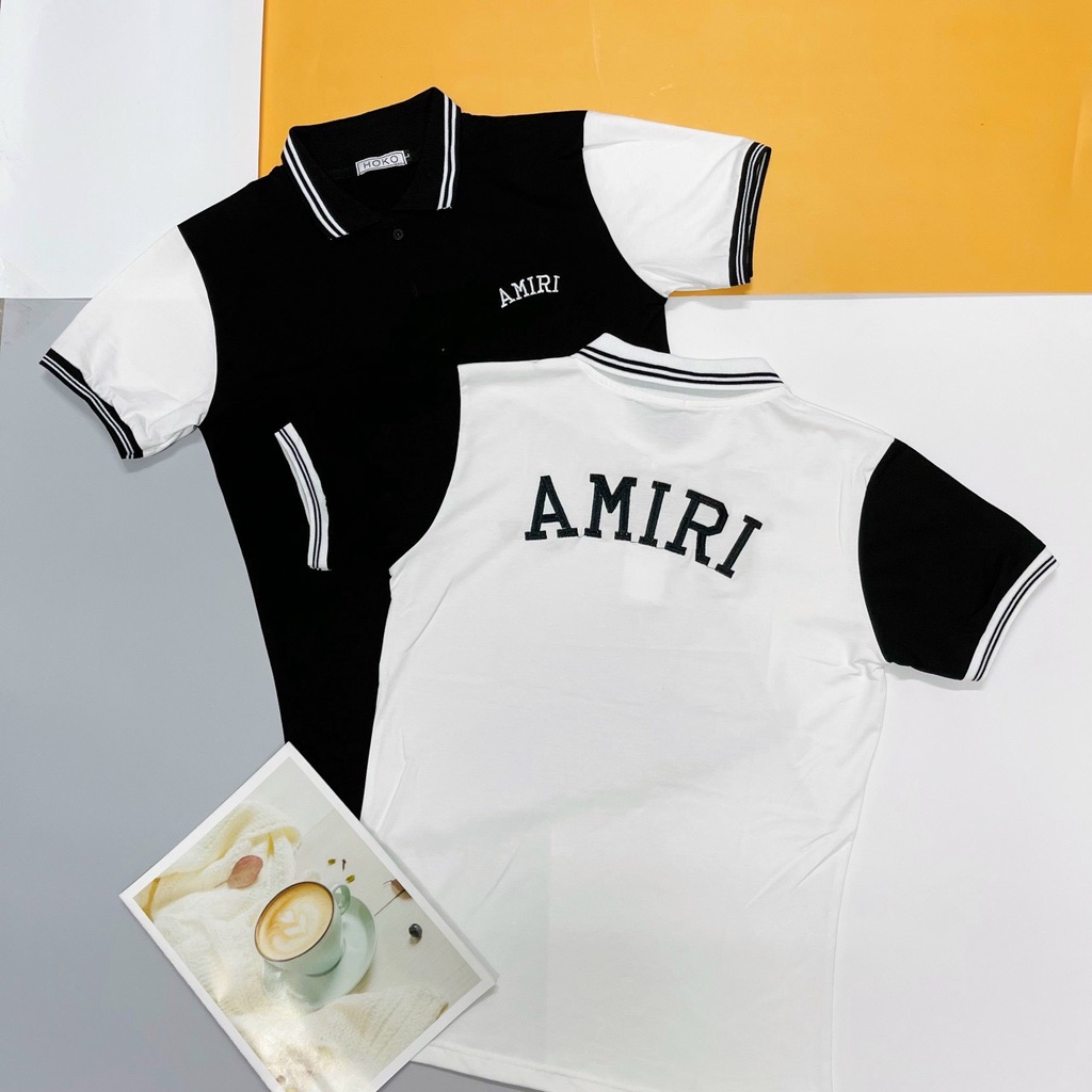 Áo thun nam có cổ đẹp họa tiết chữ thêu logo form cơ bản dễ phối đồ kaystore
