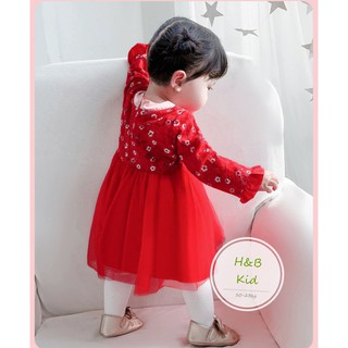 váy hanbook đỏ cho bé gái