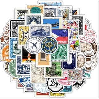Sticker TEM VINTAGE nhựa PVC không thấm nước, dán nón bảo hiểm, laptop, điện thoại, Vali, xe