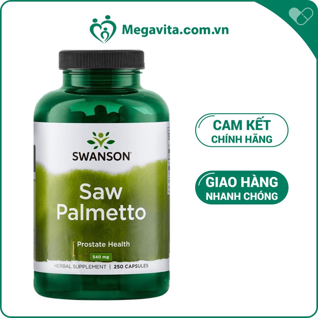 Viên Uống Hỗ Trợ Tuyến Tiền Liệt Và Đường Tiết Niệu Swanson Saw Palmetto 540mg 250 Viên