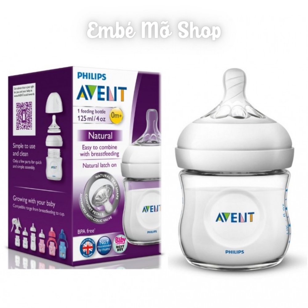 Bình Sữa PHILIPS AVENT NATURAL 60ML/125ML/330ML Hàng Chính Hãng - Embé Mỡ