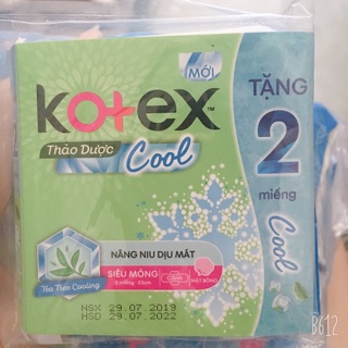 [Quà ] 🎁kotex khô thoáng có cánh (tặng🎁2miếng kotex thảo dược cool)