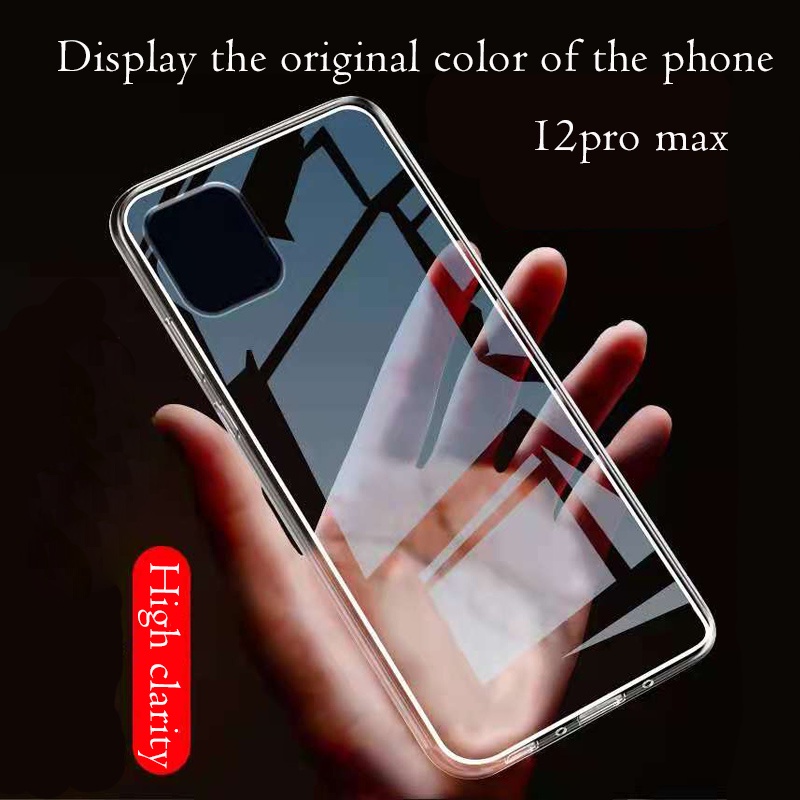 Ốp điện thoại trong suốt cho iPhone 12 11 7 8 6 5S 6S 5C 4G X XR XS 11PRO 7Plus 8plus XsMax 12pro 11 12 proMax