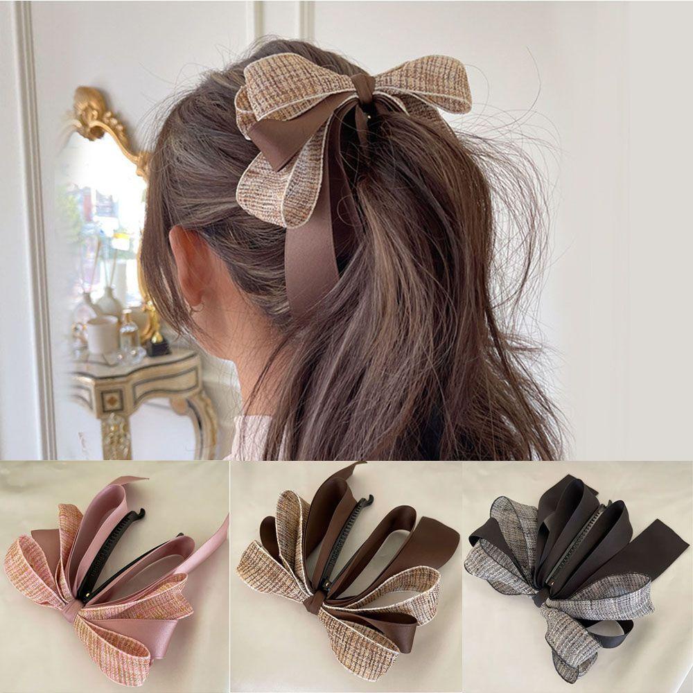 Kẹp Tóc Càng Cua Đính Nơ Xinh Xắn Cho Nữ XIANTIN