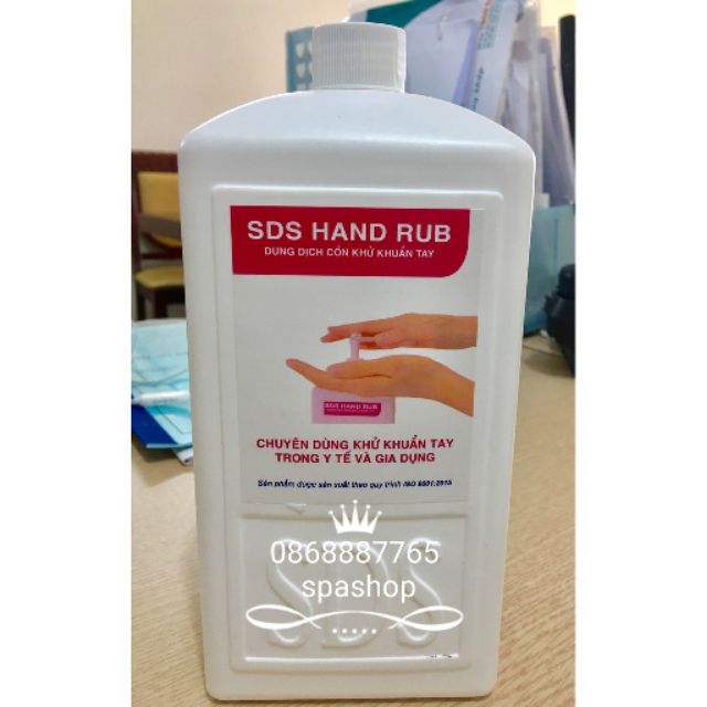 Dung dịch sát khuẩn SDS HAND RUB dung dịch cồn khử khuẩn tay 1l