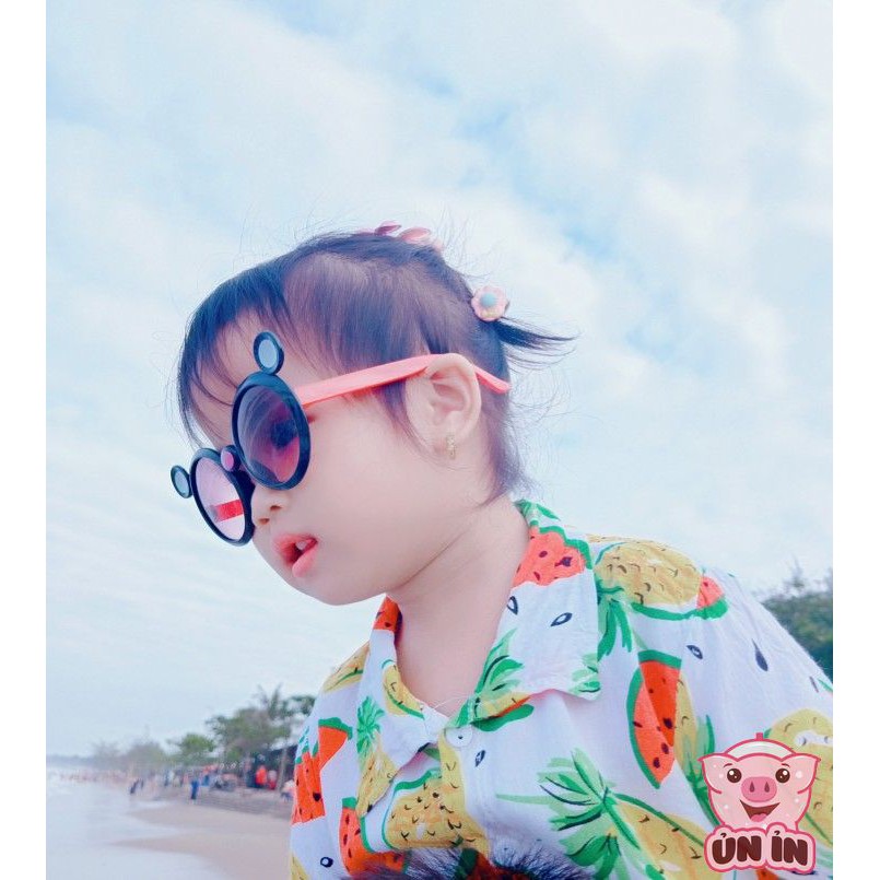 Kính cho bé - Kính mắt râm mùa hè tai tròn có chống tia UV kiểu dáng Hàn Quốc cho bé trai bé gái