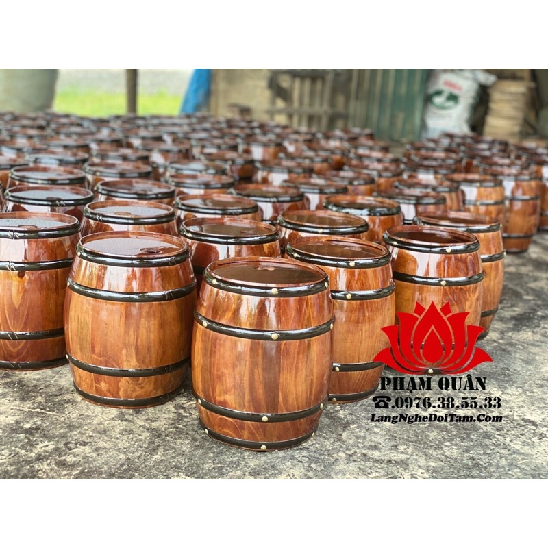 Thùng gỗ đựng rượu vang 5lit, bom đựng rượu vang gỗ thông kèm túi đựng