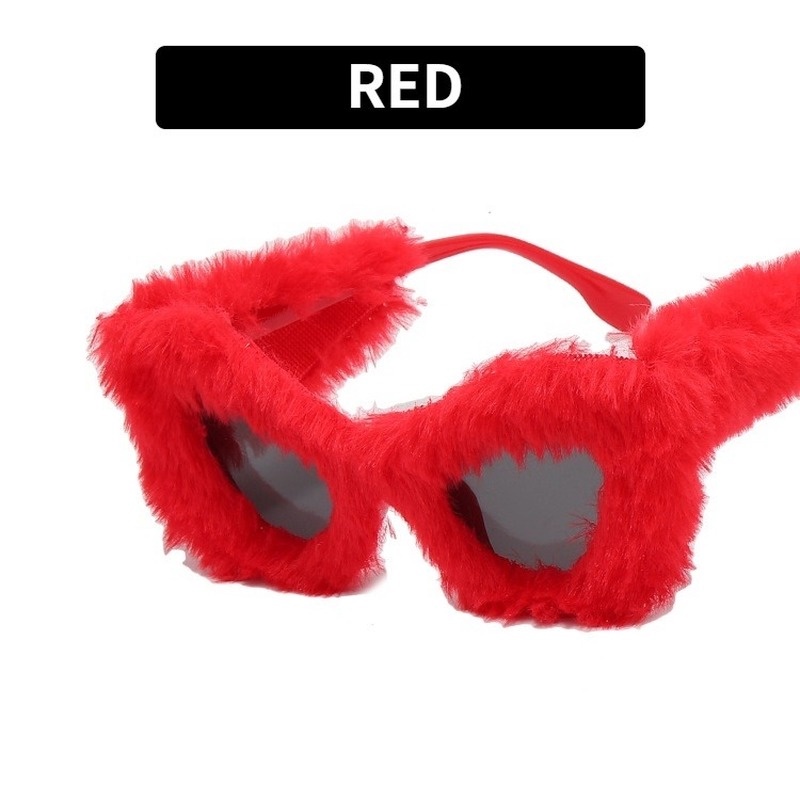 Kính Mát Mắt Mèo Phối Lông Thời Trang Cho Nữ