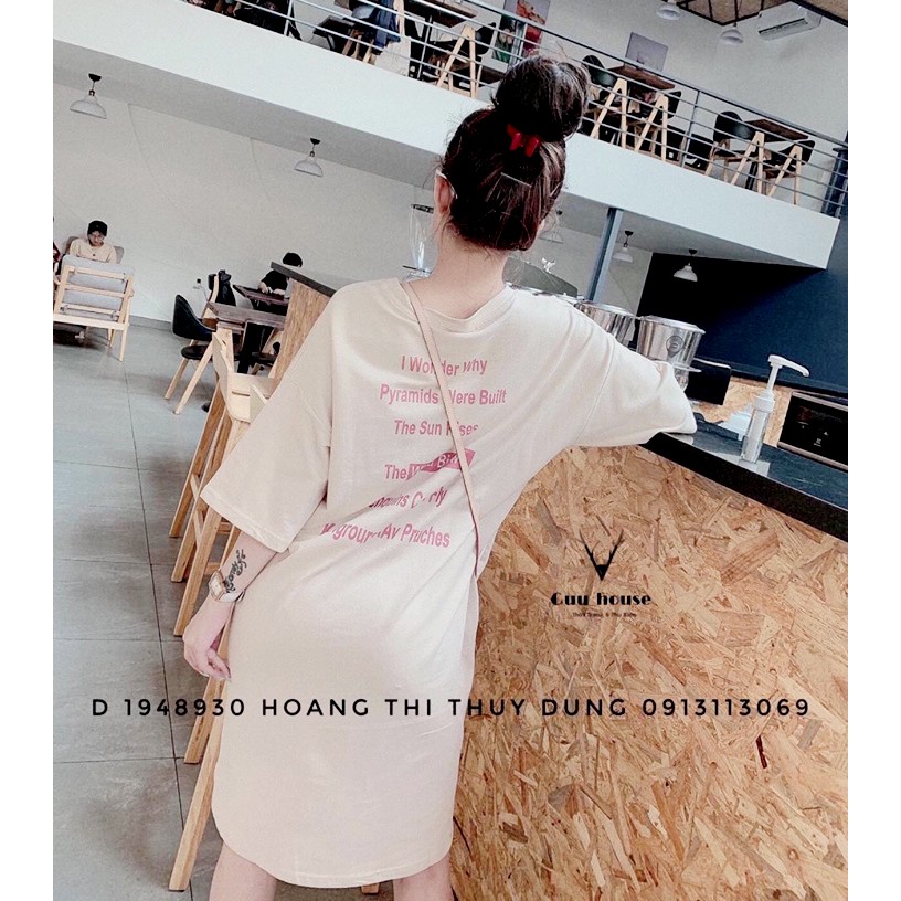 Đầm suông nữ , váy suông Another cộc tay cổ tròn chất liệu cotton mịn mát form rộng mặc được bầu có size | BigBuy360 - bigbuy360.vn