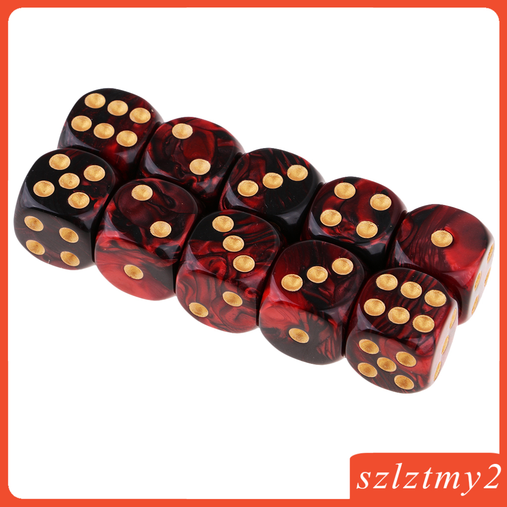 [galendale] 6-sided Game Dice 16mm Dice for Board Games and Teaching Math Play Toys