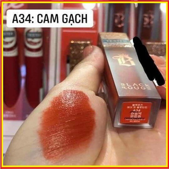 Son Black Rouge Ver 7 A34 Màu Cam Gạch ⚡️𝐌𝐢𝐞̂̃𝐧 𝐏𝐡𝐢́ 𝐒𝐡𝐢𝐩⚡️ Hàng Handmade Không Chì