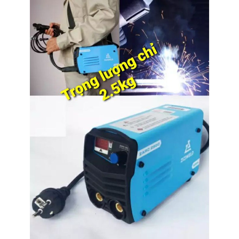 Máy hàn điện tử mini Ziziweld ZARC 2500,CAM KẾT HÀNG CHÍNH HÃNG, BẢO HÀNH ĐIỆN TỬ 12 THÁNG, khách được kiểm tra hàng