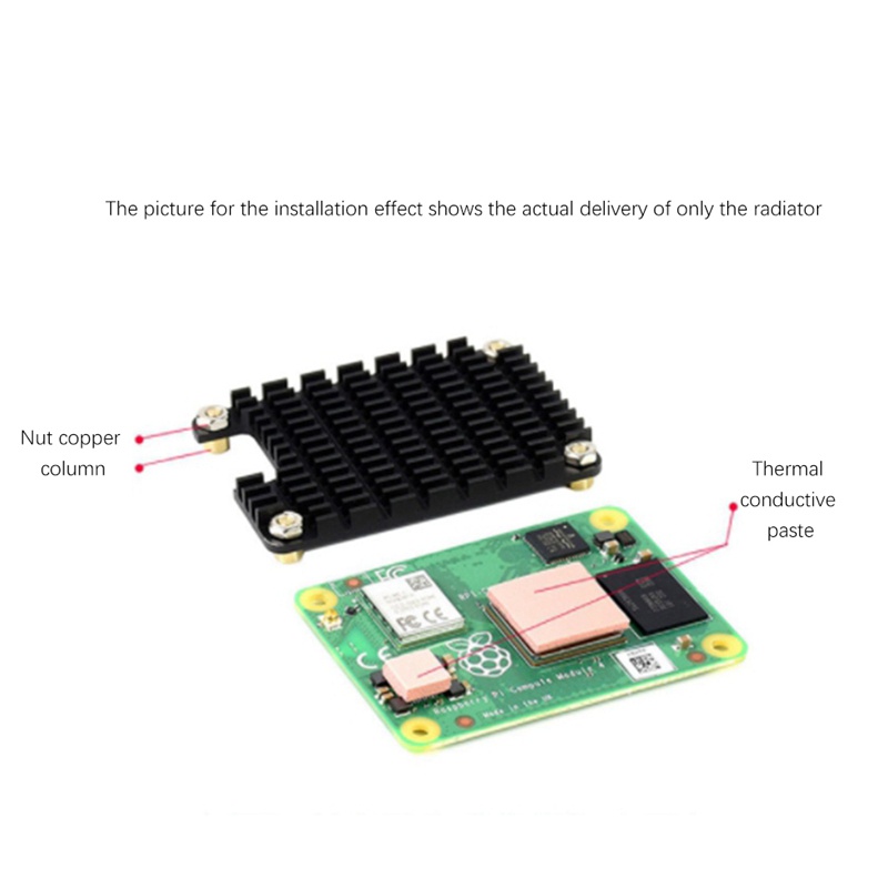 Vây Tản Nhiệt Bằng Nhôm Cho Mô Đun Làm Mát Raspberry Pi CM4 4