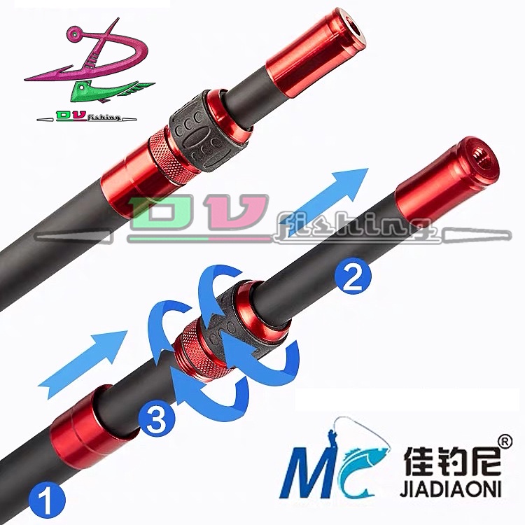 Vợt Cá Carbon,Cán Vợt câu cá cao cấp chuyên dùng câu đài câu đơn. MC.!!!