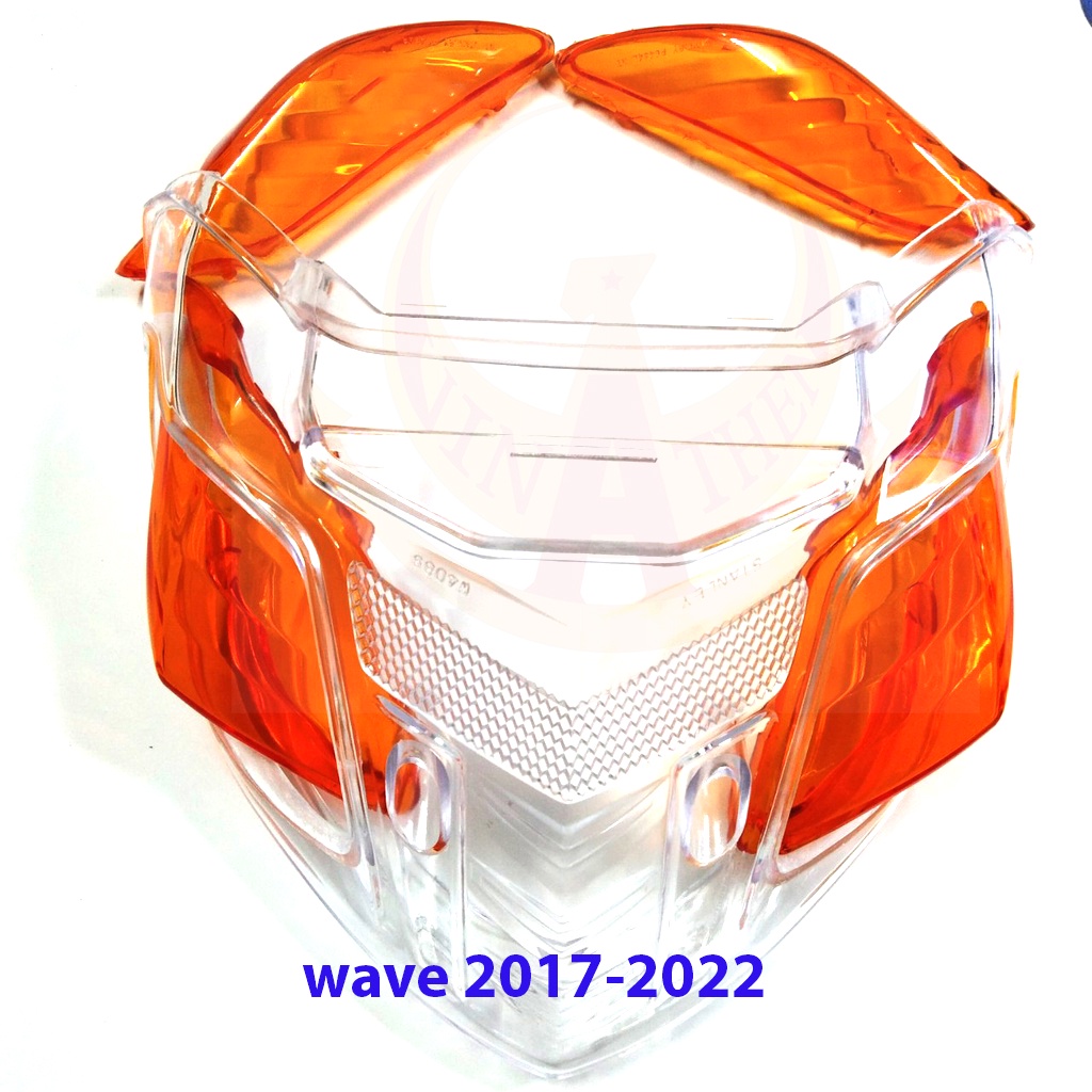 Combo Ốp hậu trắng kèm xi nhan cam dành cho wave 100/ wave 110/ Wave 50cc - Siêu rẻ, bền, đẹp