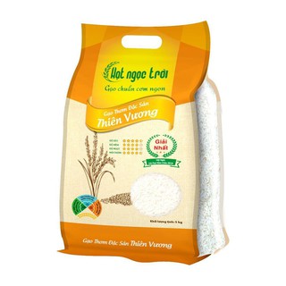 Gạo Hạt Ngọc Trời Thiên Vương  túi 5kg - Giải Nhất Hội Nghị Lúa Gạo Năm Châu 2018 - Gạo Ngon Cao Cấp