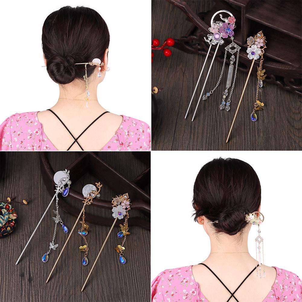 Trâm Cài Tóc Đính Tua Rua Handmade Thời Trang