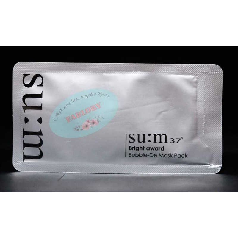 Mặt nạ sủi bọt thải độc SUM 37 - BRIGHT AWARD BUBBLE-DE MASK BLACK 4ml da sạch sâu, trắng sáng